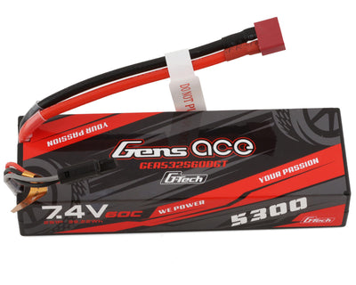 GEA532S60DGT Gens Ace 2S G-Tech Smart LiPo Battery 60C (7.4V/5300mAh) w/T-Style Connector