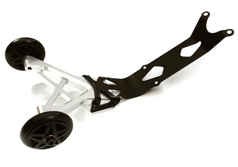 INTC28695SILVER Billet Machined Wheelie Bar 1/10