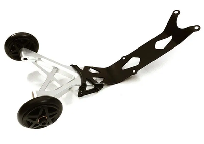 INTC28695SILVER Billet Machined Wheelie Bar 1/10