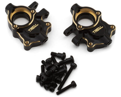 TLHTASCENT18-07 TREAL Brass Front Steering Knuckles Inner Portal Covers Housing 27g/Pair Weights Upgrades for 1/18 Redcat Ascent 18 Crawler