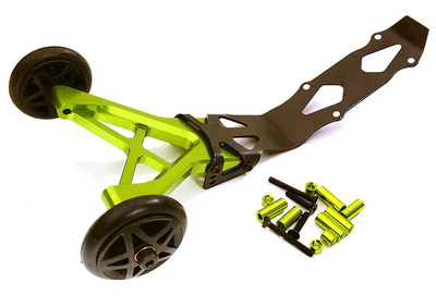 INTC28754GREEN Billet Machined Wheelie Bar 1/10