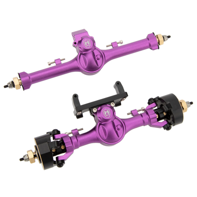 MEUS RACING 5mm Isokinetic V2 SCX24 Axles with 3-Section CVD for Axial 1/24 SCX24 RC Crawler (Purple)