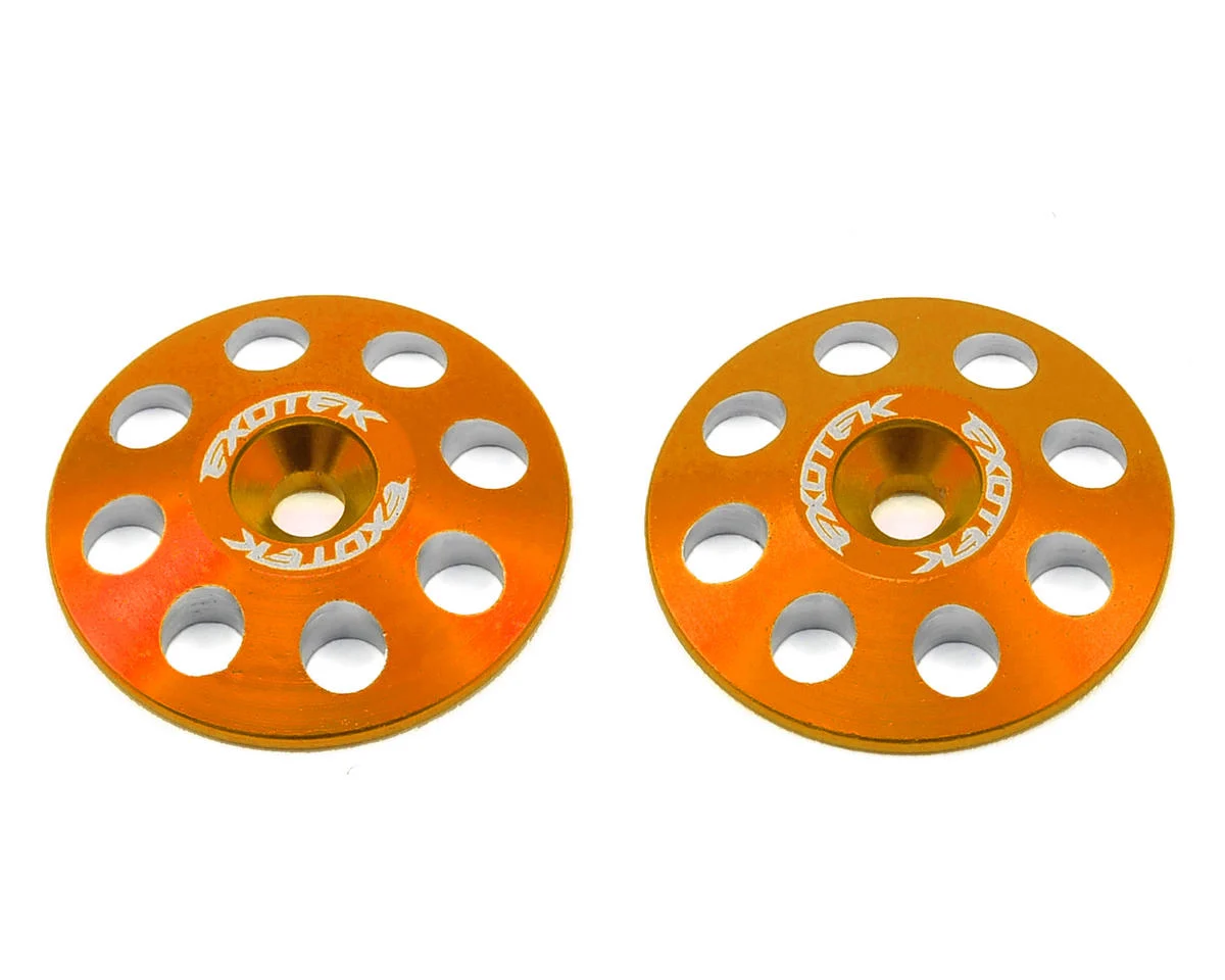 EXO1665ORG Exotek 22mm 1/8 XL Aluminum Wing Buttons (2) (Orange)