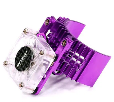 INTT8074PURPLE Motor Heatsink 540 Size w/Cooling Fan 1/10 2WD