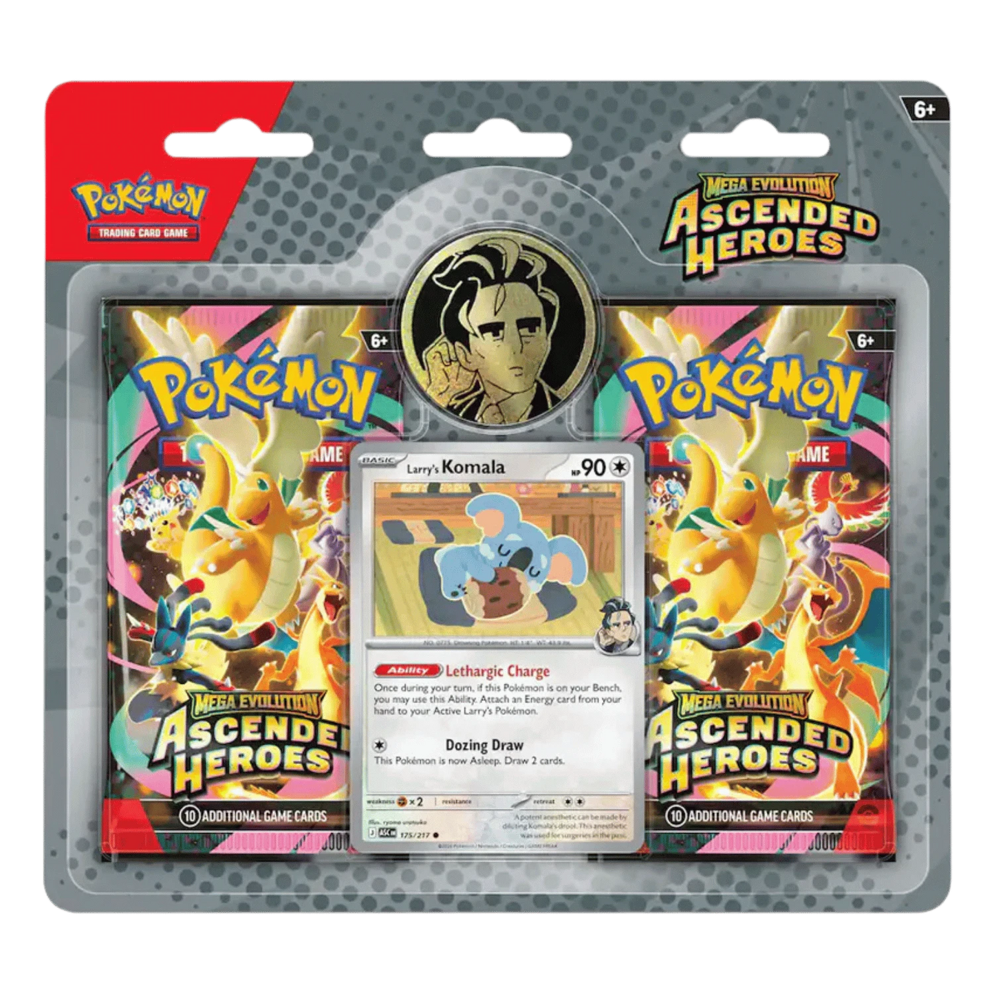 PKU10-10312-101 Pokemon Mega Evolution Ascended Heroes Collection Erika/Larry 2 Pack Blister Wave 1
