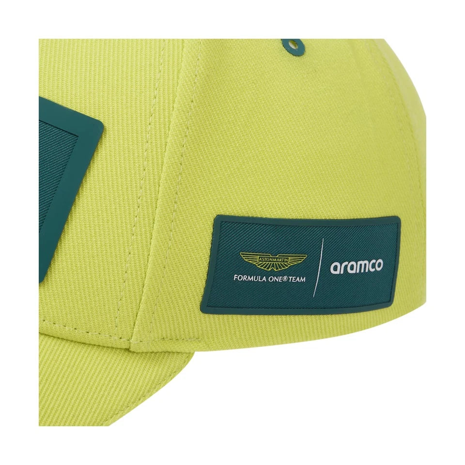GO0S24770400 Aston Martin F1 Kimoa Fernando Alonso Patch Hat- Black/Lime