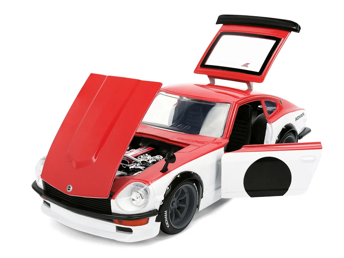 Jada 38201 1:24 1972 Datsun 240Z – Red/White – JDM Tuners