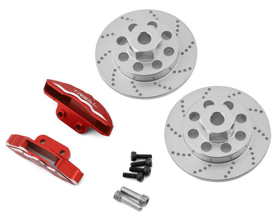 X002X9UYZN Treal Hobby Axial RBX10 Ryft Aluminum Brake Disc Caliber Hubs (Silver) (2)