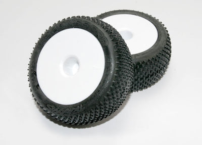 7175 Tires & wheels, assembled, glued (white dished 2.2" wheels, Response Pro 2.2" tires, foam inserts) (2)