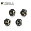 X003K9N19V TREAL Brass Wheel Hubs 7mm*6mm Hex, 1g/pc (4pcs) for 1/18 TRX4M Defender and Bronco (Black)
