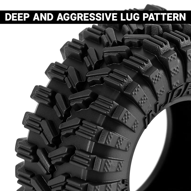 T7014 INJORA 0.7" 35*14mm King Trekker Tires for 1/30 SCX30 (T7014) (4)