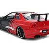 Jada 38346 1:24 2002 Nissan Skyline GT-R (R34) ADVAN – Black Red – Autoworks