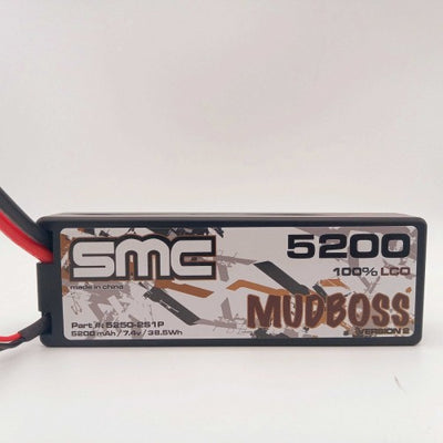 SMC5250-2S1PMB Mudboss V2 7.4V 5200mAh 50c Hardcase - Traxxas Plug
