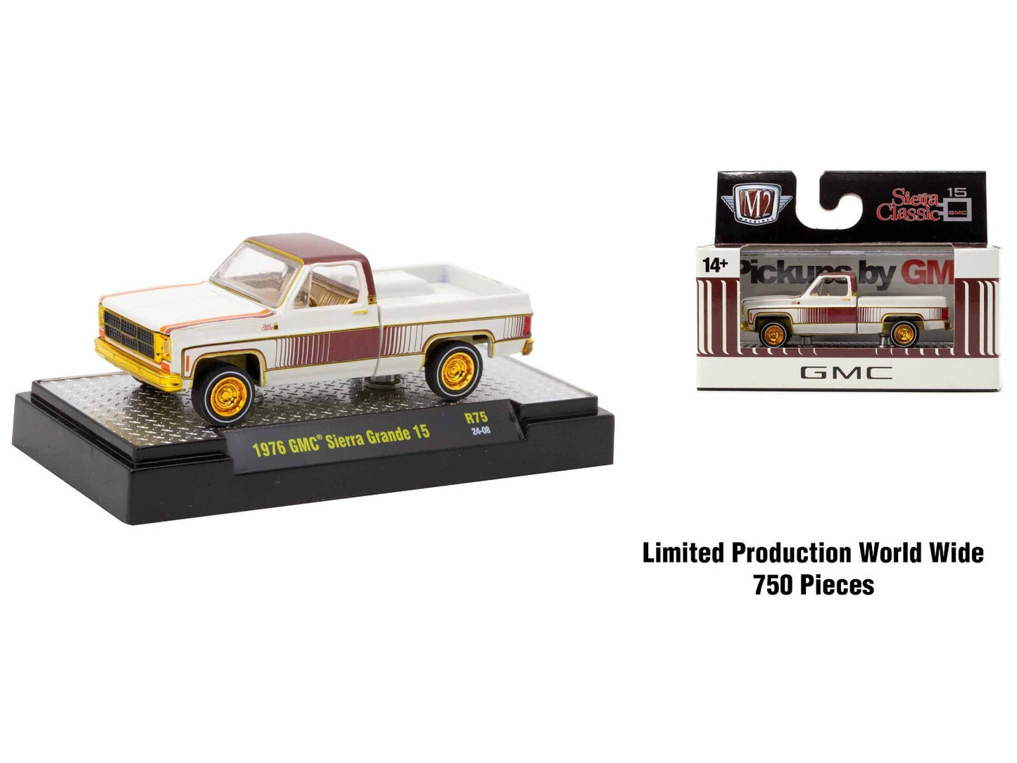 M2Machines 32600-75 1:64th Scale 1976 GMC Sierra Grande 15 - CHASE!
