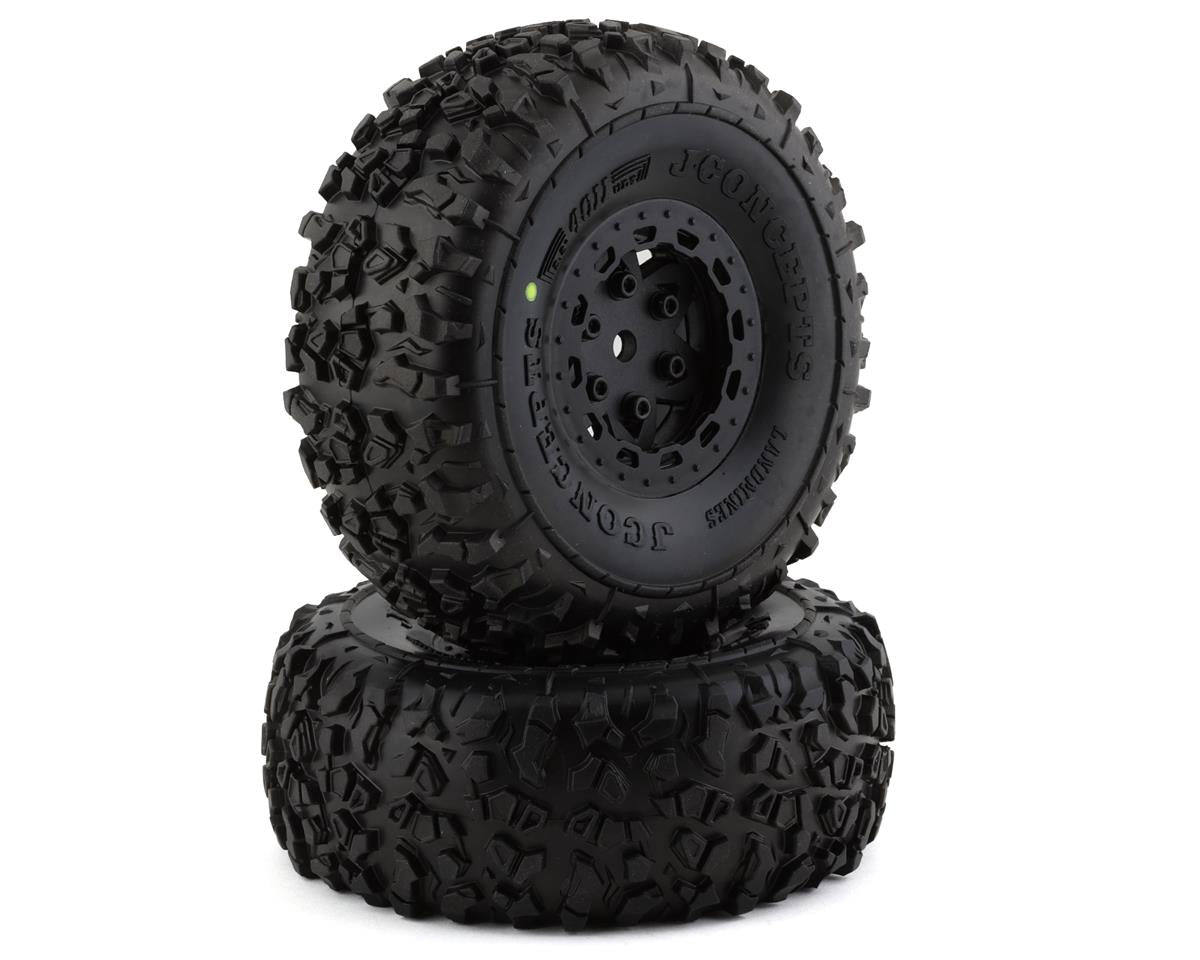 JCO4011-3095 Pre-Mounted Landmines Tires w/Tremor Wheels (Black) (2) (Yellow) w/12mm Hex
