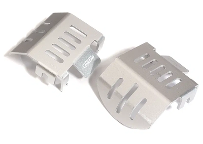 INTC28417SILVER Alloy Front & Rear Differential Skid Plates Scale Crawler