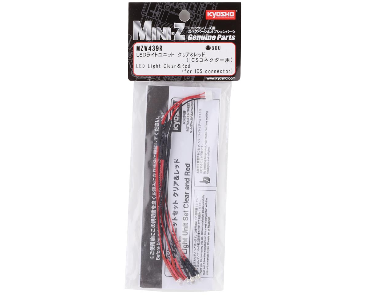KYOMZW439R Kyosho Mini-Z LED Light Set (Clear & Red) (ICS Connector)