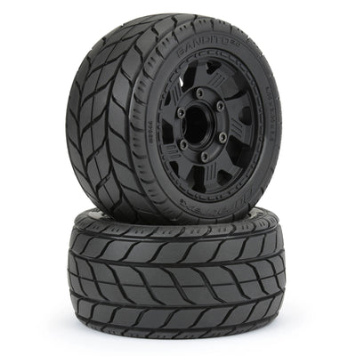 DTX564410 1/10 Bandito 2.0 F/R 2.8" Monster Truck Tires MTD 12mm Blk Ripper(2)