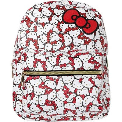 ZU20284  Hello Kitty Backpack Faces 3D Bow
