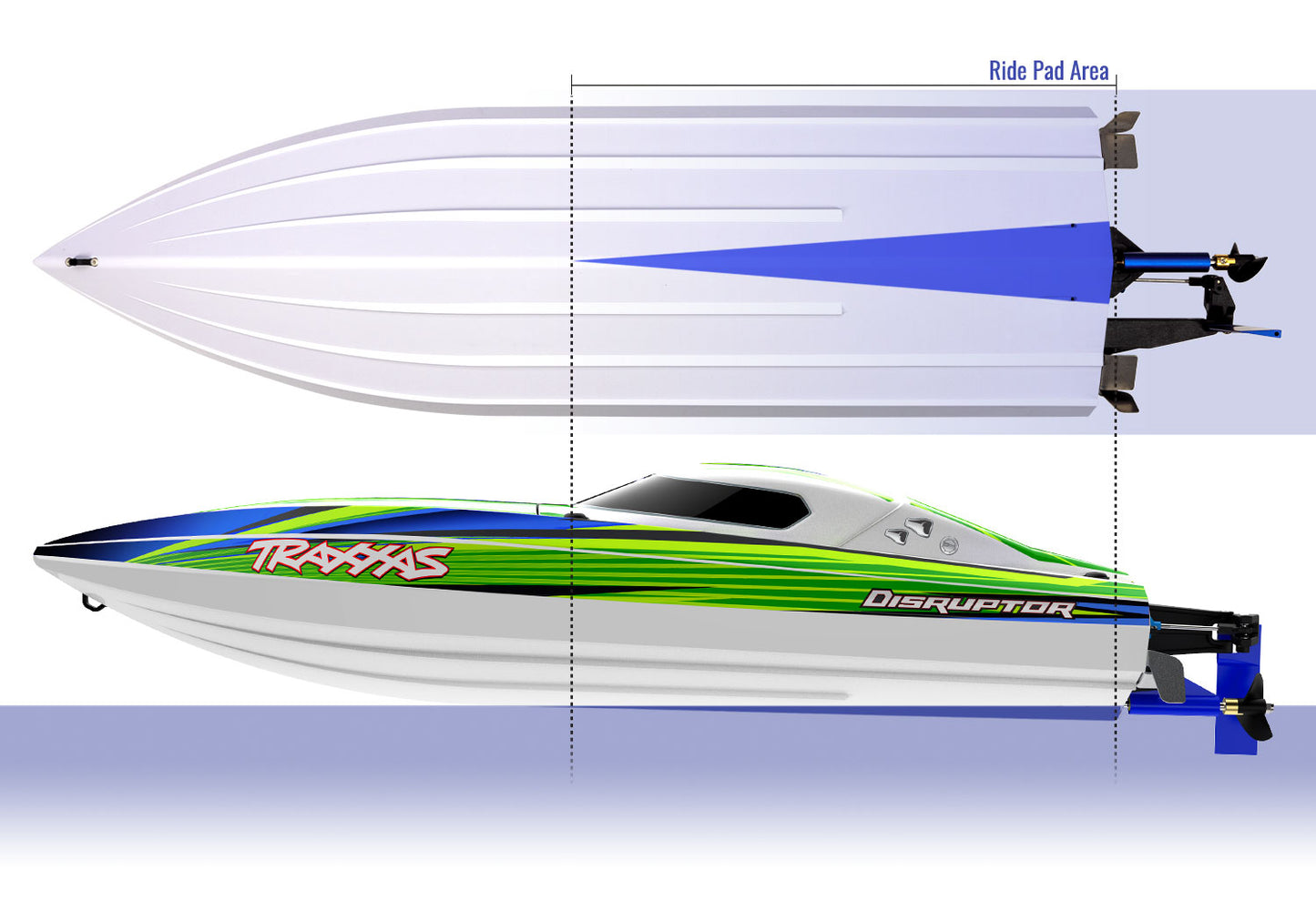 106064-4 Disruptor Extreme Brushless VXL-4S Speed Boat