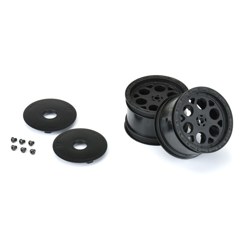 PRO278303 Showtime Rear 2.2" 12mm Sprint Car Wheels (2) Black
