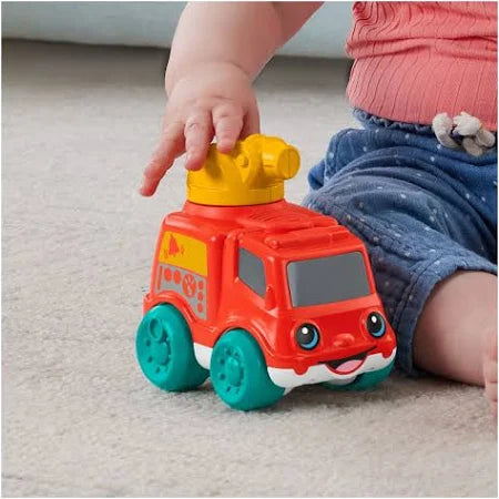 Spin the fire hose to hear an exciting clicking sounds