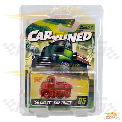 CarTuned 592631-XX6 1:64 Series 7 Mainline Assortment of 8 Styles 2025 558637-CarTuned Series 7 -1950 Chevy COE Truck (Custom)- Metallic Red (CHASE) (NEW TOOLING)