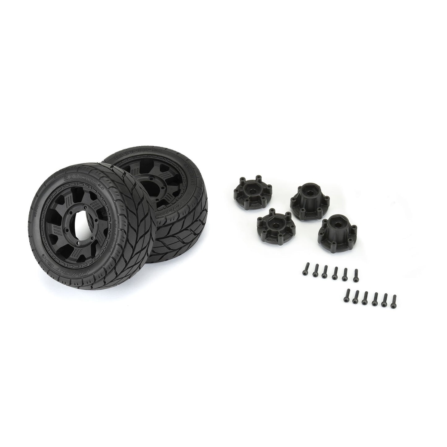 DTX564410 1/10 Bandito 2.0 F/R 2.8" Monster Truck Tires MTD 12mm Blk Ripper(2)