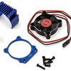 HRMMX3535F01 Hot Racing Aluminum Motor Heat Sink for Traxxas® Mini Maxx®/XRT™ (Blue) w/35mm Fan