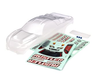 3753  Rustler 2WD Clear Clipless Body