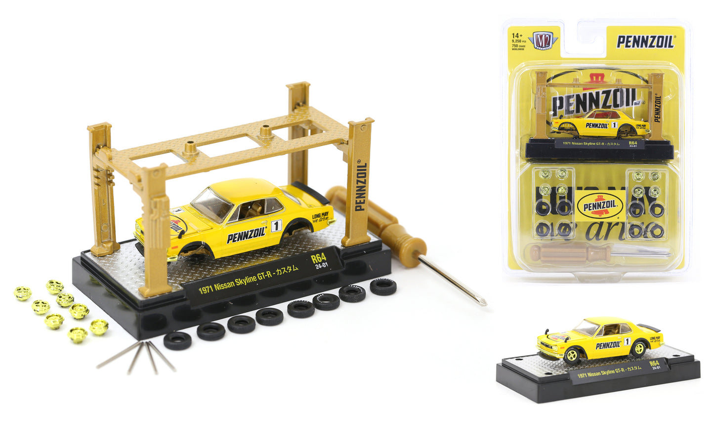 M2Machines 37000-64 1:64th Scale Kit 1971 Nissan Skyline GT-R - CHASE!