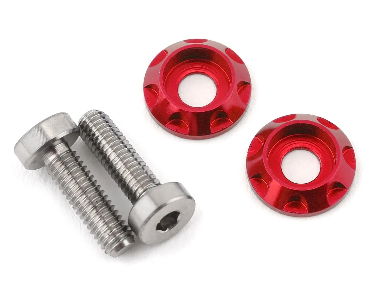 175-10453 175RC 3x10mm "High Load" Titanium Motor Screws (Red)