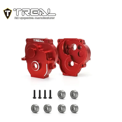 X003LAX17B TREAL Aluminum 7075 Differential Gearbox Housings for 1/18 TRX4M RC Upgrade Parts-RED
