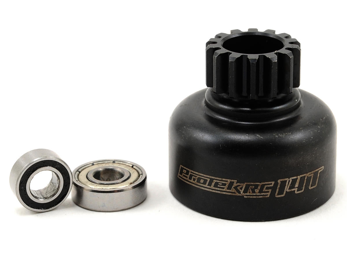 PTK7061 Hardened Clutch Bell w/Bearings (Losi 8IGHT Style) (14T)