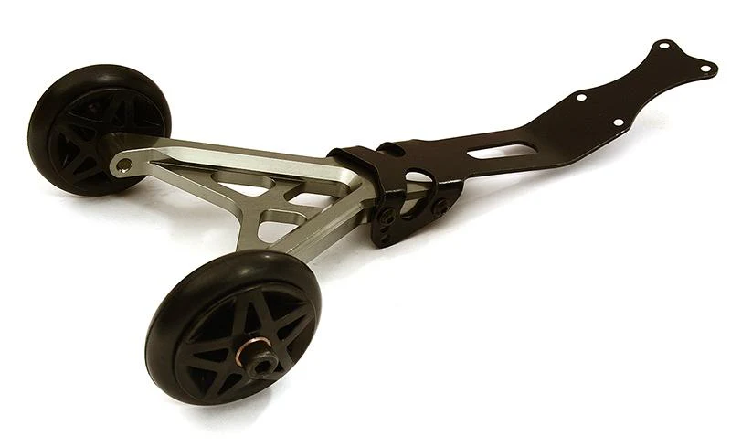 INTC28688GREY Billet Machined Wheelie Bar 1/10 Slash 4X4 (non-LCG)