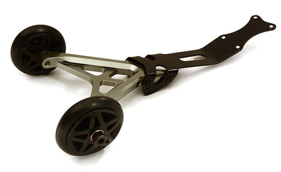 INTC28688GREY Billet Machined Wheelie Bar 1/10 Slash 4X4 (non-LCG)