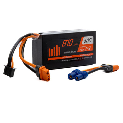 SPMX8102SH2 7.4V 810mAh 2S Smart 50C LiPo: IC2