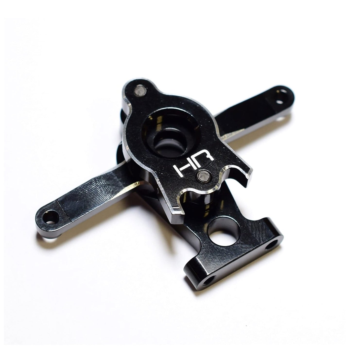 HRVXS4801 - Aluminum Servo Saver Steering Bellcrank (Black) - 1/16 TRA