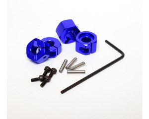 HRTE1006SL Blue Aluminum 12mm Wheel Hex TRA 2WD