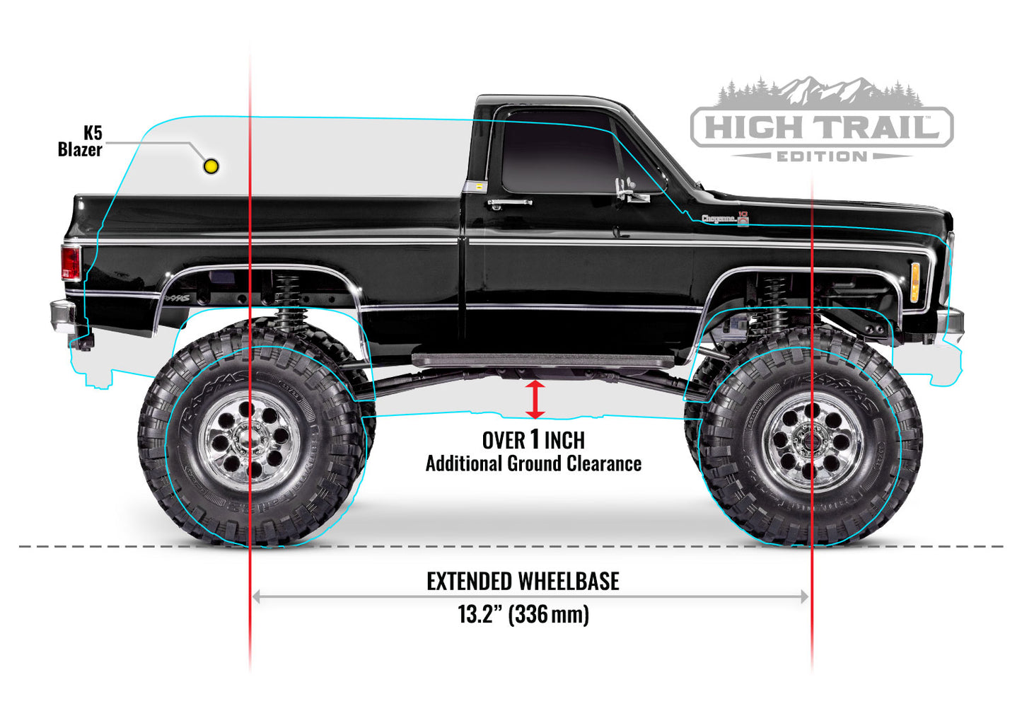 92056-4 TRX4 Chevrolet Cheyenne K10 1/10 Scale And High Trail Edition Crawler