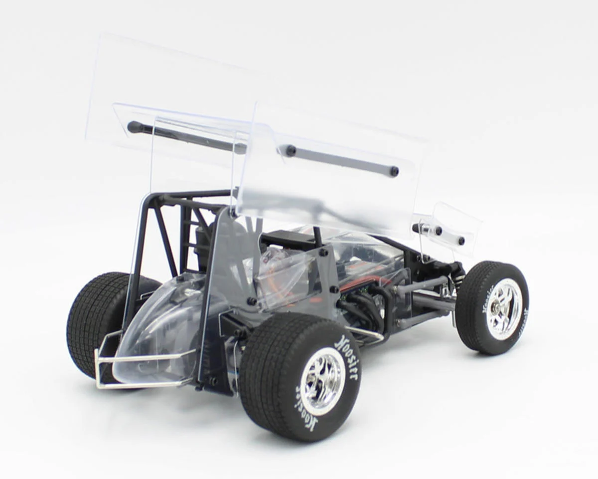 1RC1097 Racing Sprint Car 4.0 1/18 Brushless RTR 2WD Oval Racer (Clear) w/2.4GHz Radio, Battery & Charger