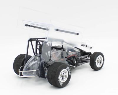1RC1097 Racing Sprint Car 4.0 1/18 Brushless RTR 2WD Oval Racer (Clear) w/2.4GHz Radio, Battery & Charger