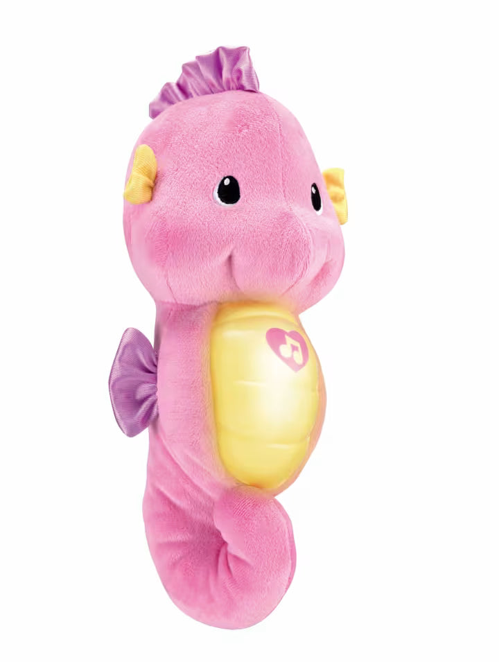 Musical plush seahorse from Fisher-Price that plays ocean sounds and lullabies