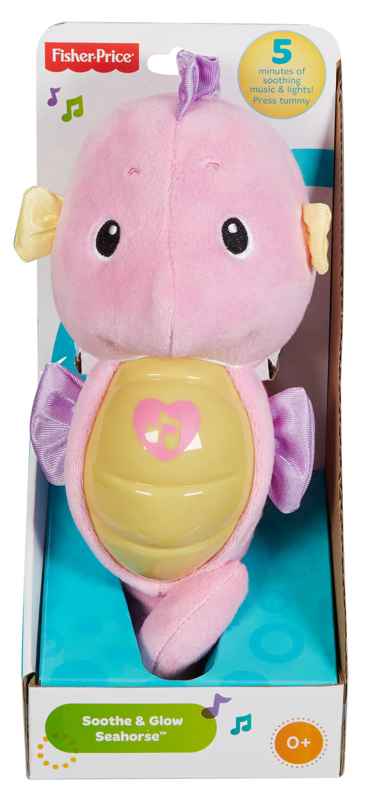 Fisher-Price Soothe & Glow Seahorse toy packaging 