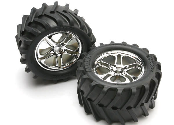 5173 Tires & wheels, assembled, glued (SS (Split-Spoke) chrome wheels, Maxx® Chevron tires, foam inserts) (2)