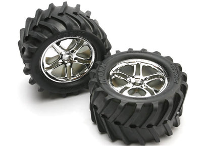 5173 Tires & wheels, assembled, glued (SS (Split-Spoke) chrome wheels, Maxx® Chevron tires, foam inserts) (2)