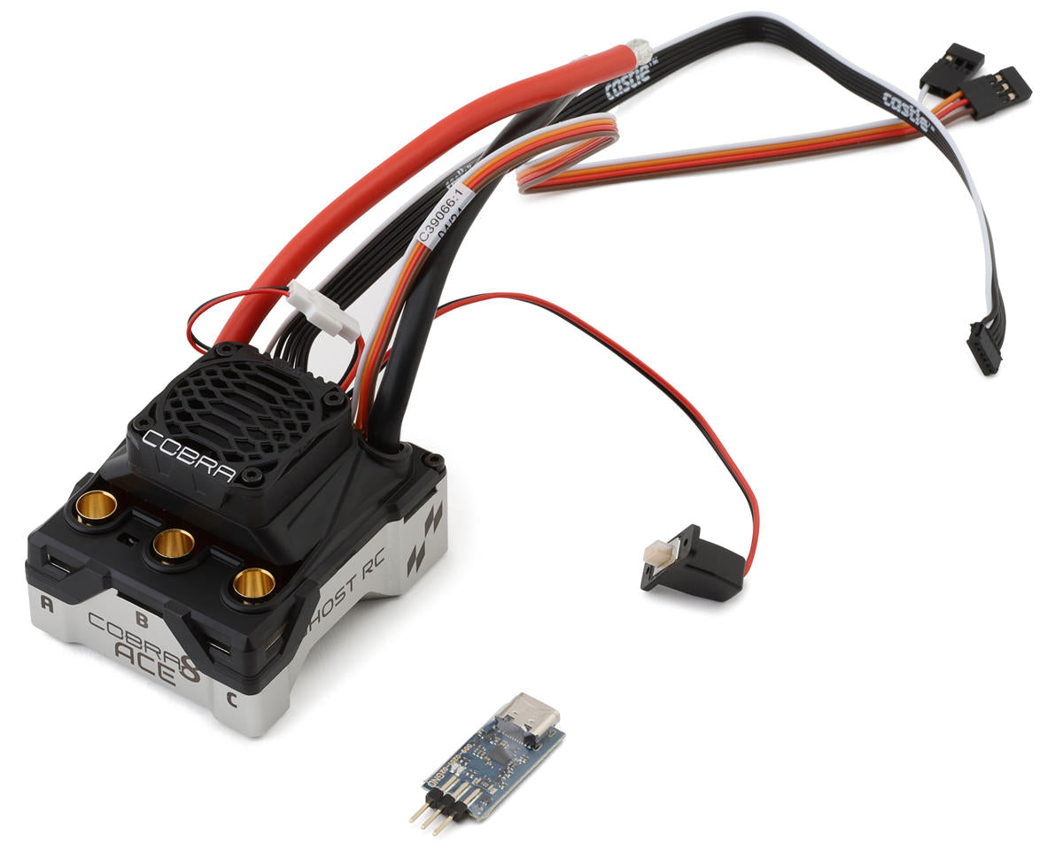CSE020-0270-00 Ghost RC Cobra 8 ACE 1/10 No Prep Drag Brushless Sensored ESC (2-4S)