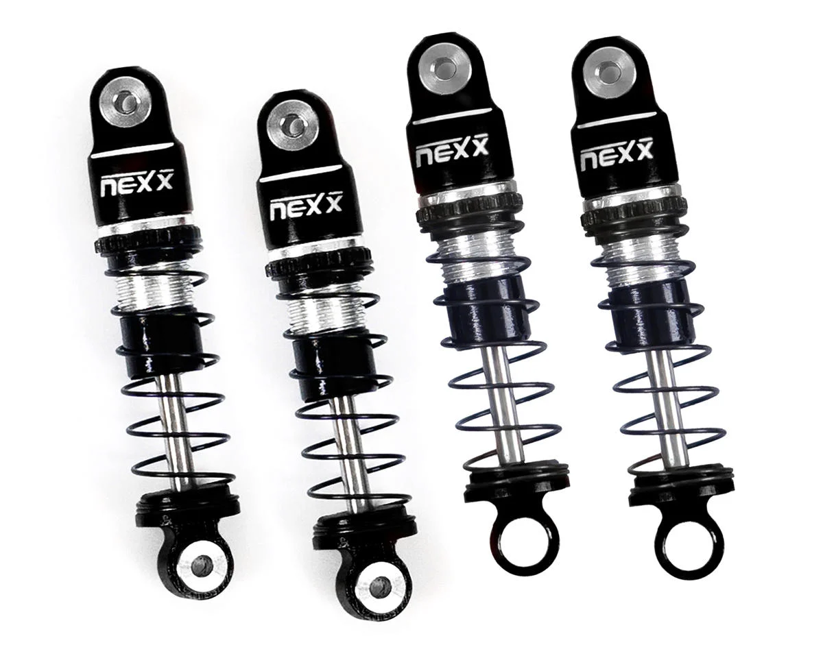 NX-456-B NEXX Racing Losi™ Micro-B Pre-Assembled Aluminum Oil-Filled Shocks (Black) (4) (Front & Rear)