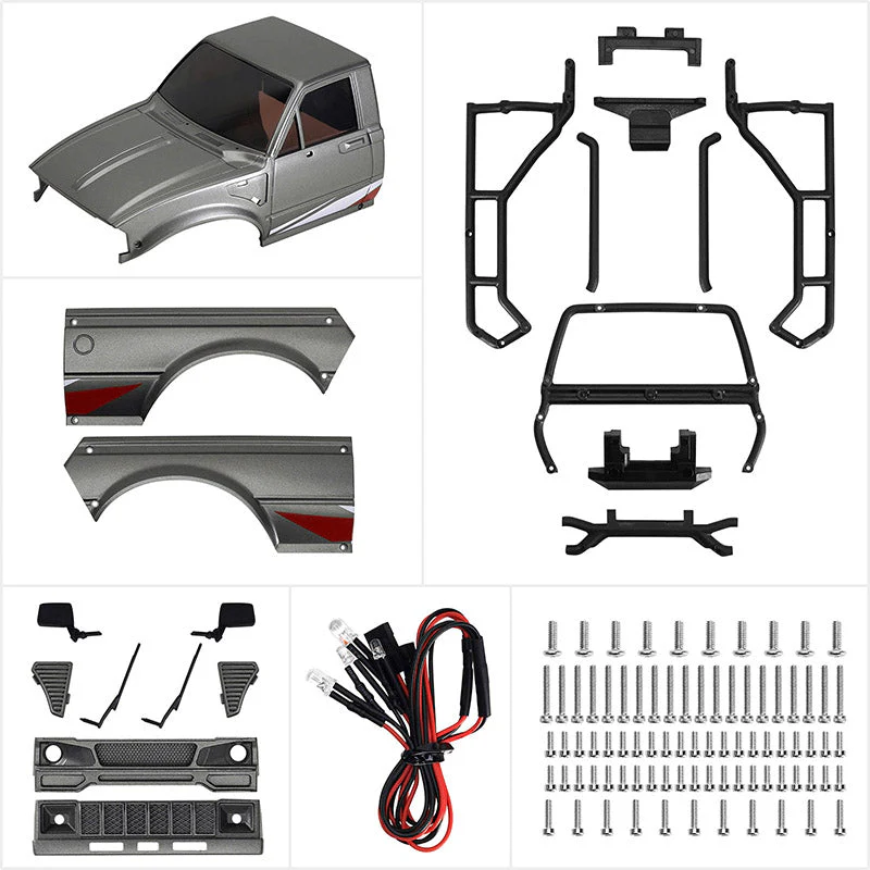 IR60-GL INJORA IR60 Body for 1/18 TRX4M Defender Bronco (Grey)