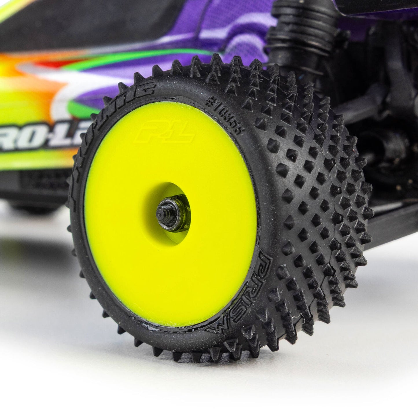PRO1035512 Pro-Line Racing 1/24 Wedge Front and Prism Rear Carpet Tires Mounted 7mm, Yellow (4): Losi Micro-B
